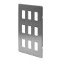 The Lombard Collection Brushed Chrome 9 Gang RM Rectangular Module Grid Switch Plate