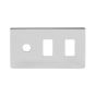 The Finsbury Collection 3 Gang 2RM+1CM Dual Module Grid Switch Plate