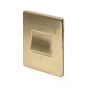 The Savoy Collection Brushed Brass 10A 1 Gang 1 Way 3-Pole Fan Isolator Switch Wht Ins Screwless