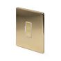 The Savoy Collection Brushed Brass 13A Unswitched Fused Connection Unit (FCU) Wht Ins Screwless