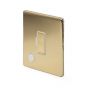 The Savoy Collection Brushed Brass 13A Unswitched Fused Connection Unit (FCU) Flex Outlet Wht Ins Screwless