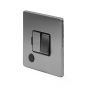 The Lombard Collection Brushed Chrome 13A Switched Fused Connection Unit (FCU) Flex Outlet Blk Ins Screwless