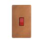 The Chiswick Collection Antique Copper 45A 1 Gang Double Pole Switch Double Plate Screwless