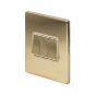 The Savoy Collection Brushed Brass 10A 3 Gang 2 Way Switch Wht Ins Screwless