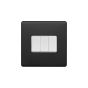 Soho Fusion Matt Black & White 10A 3 Gang Intermediate Switch Screwless