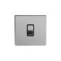 Soho Lighting Brushed Chrome 1 Gang Retractive Switch Blk Ins Screwless