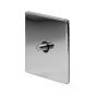 The Finsbury Collection Polished Chrome 1 Gang Satellite Socket Blk Ins Screwless