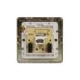 The Savoy Collection Brushed Brass 1 Gang Telephone Secondary (Slave) Socket,BT Wht Ins Screwless