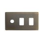 The Charterhouse Collection 3 Gang 2RM+1CM Dual Module Grid Switch Plate