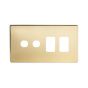 The Savoy Collection 4 Gang 2RM+2CM Dual Module Grid Switch Plate