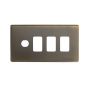 The Charterhouse Collection 4 Gang 3RM+1CM Dual Module Grid Switch Plate