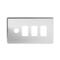 The Finsbury Collection 4 Gang 3RM+1CM Dual Module Grid Switch Plate