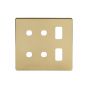 The Savoy Collection 6 Gang 2RM+4CM Dual Module Grid Switch Plate