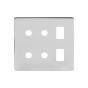 The Finsbury Collection 6 Gang 2RM+4CM Dual Module Grid Switch Plate