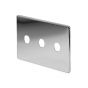 The Finsbury Collection Polished Chrome 3 Gang LT3 Toggle Plate ONLY