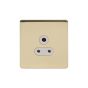 Soho Lighting Brushed Brass 5 Amp Unswitched Socket Wht Ins Screwless