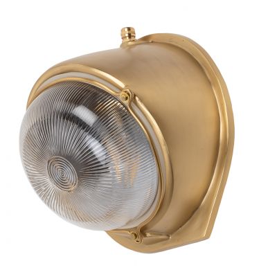 Soho Lighting Kingly Lacquered Antique Brass IP65 Rated Wall Light - The Outdoor & Bathroom Collection