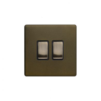 2 gang bronze switch