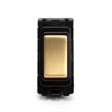 Brushed Brass Retractive Grid Switch
