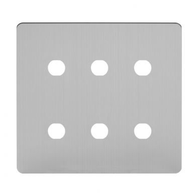 The Lombard Collection Flat Plate 6 Gang CM Circular Module Grid Switch Plate