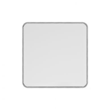 Soho Lighting White Metal Plate with Chrome Edge Single Blank Plate Screwless