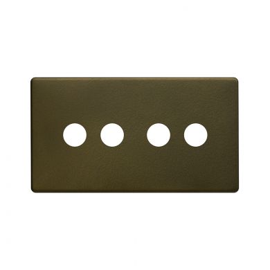 The Eton Collection 4 Gang CM Circular Module Grid Switch Plate