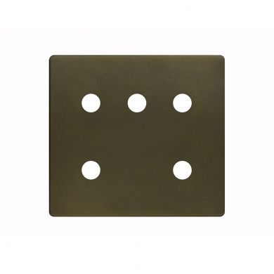 The Eton Collection 5 Gang CM Circular Module Grid Switch Plate