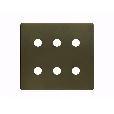 The Eton Collection 6 Gang CM Circular Module Grid Switch Plate