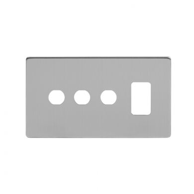 The Lombard Collection 4 Gang 1RM+3CM Dual Module Grid Switch Plate