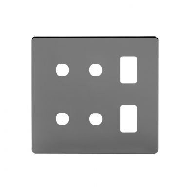 The Connaught Collection 6 Gang 2RM+4CM Dual Module Grid Switch Plate