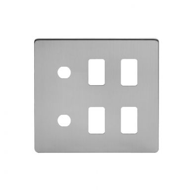 The Lombard Collection 6 Gang 4RM+2CM Dual Module Grid Switch Plate
