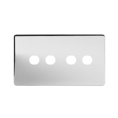 The Finsbury Collection 4 Gang CM Circular Module Grid Switch Plate