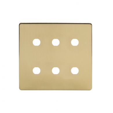 The Savoy Collection 6 Gang CM Circular Module Grid Switch Plate