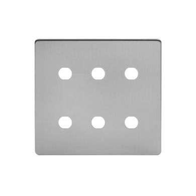 The Lombard Collection 6 Gang CM Circular Module Grid Switch Plate
