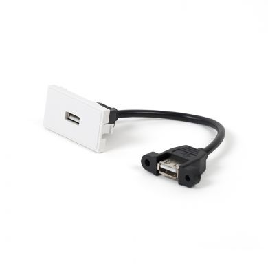 White USB Mounted Socket
