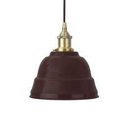Burgundy Red Lincoln Painted Pendant Light