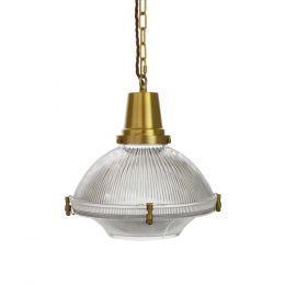 Hollen Lacquered Brass Brimmed Dome Pendant Light - The Schoolhouse Collection