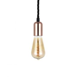 Rose Gold Exposed Bulb Pendant Light