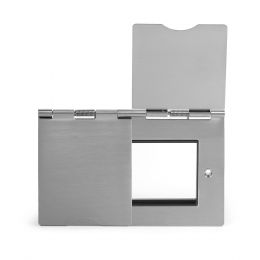 The Lombard Collection Brushed Chrome Black Insert 4 x25mm EM-Euro Module Floor Plate