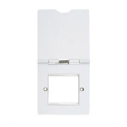 Soho Lighting White Metal 1 Gang 2 x25mm EM-Euro Module Floor Plate