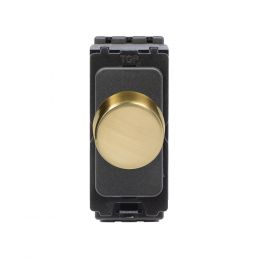 The Savoy Collection Brushed Brass 400W/150W LED 2 Way Intel CM-Grid Trailing Edge Dimmer Module