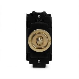 Soho Lighting Brushed Brass 2 Way and Off Toggle Grid Module  Screwless