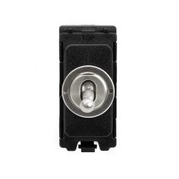 The Lombard Collection Brushed Chrome 20A 1 Way Retractive CM-Grid Toggle Switch Module