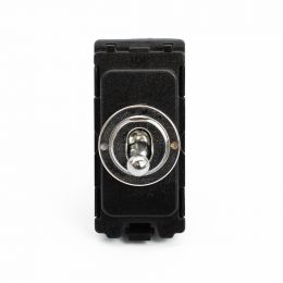 The Finsbury Collection Polished Chrome 20A 1 Way Retractive CM-Grid Toggle Switch Module