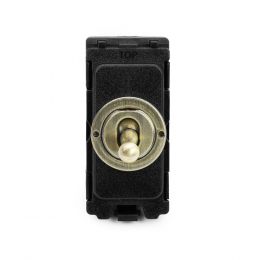 The Charterhouse Collection Aged Brass 20AX Intermediate CM-Grid Toggle Switch Module