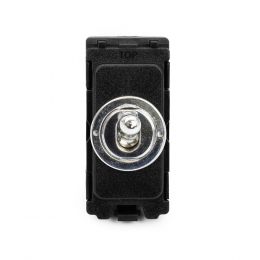 The Finsbury Collection Polished Chrome 20A 2 Way Retractive CM-Grid Toggle Switch Module