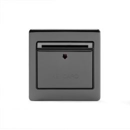 Soho Lighting Flat Plate Black Nickel 32A Key Card Switch With Black Insert