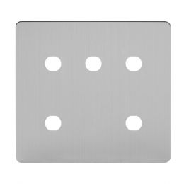 The Lombard Collection Flat Plate 5 Gang CM Circular Module Grid Switch Plate