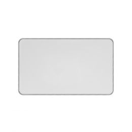 Soho Lighting White Metal Plate with Chrome Edge Double Blank Plate Screwless