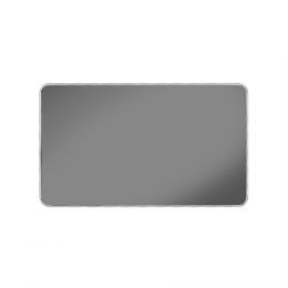 Soho Lighting Black Nickel Plate with Chrome Edge Double Blank Plates Screwless